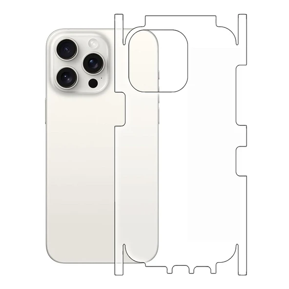 Iphone 15 Pro Max ile Uyumlu 360 Arka Kaplama   Şeffaf ürün görseli 1