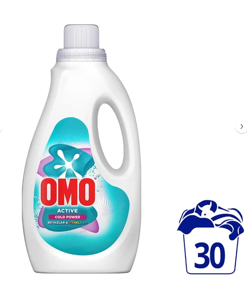 Omo Active Cold Power Beyazlar ve Renkliler için Sıvı Deterjan 1500 ml x1 ürün görseli 1