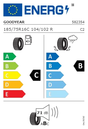 Goodyear 185/75 R16C 104/102R EfficientGrip Cargo 2 Oto Yaz Lastiği (Üretim Yılı: 2025) ürün görseli 1