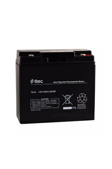 Ttec 12V 18A Base Bakımsız Kuru Akü Elektrikli Bisikletler İçin ürün görseli 1