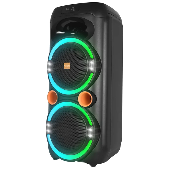 Mikado Md-79Kp 30W Işıklı Siyah 1 Uhf Uv Mikrofonlu Usb-Bt-Tf-Tws-Aux Type-C Şarjlı Hoparlör ürün görseli 1