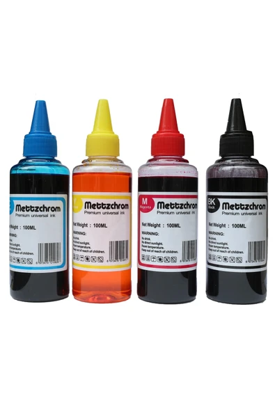 Mettzchrom Orjinal Ecotank Mürekkebi Brother Mürekkep Seti 4 Renk Dcp-t500w-t510w Uyumlu ürün görseli 1