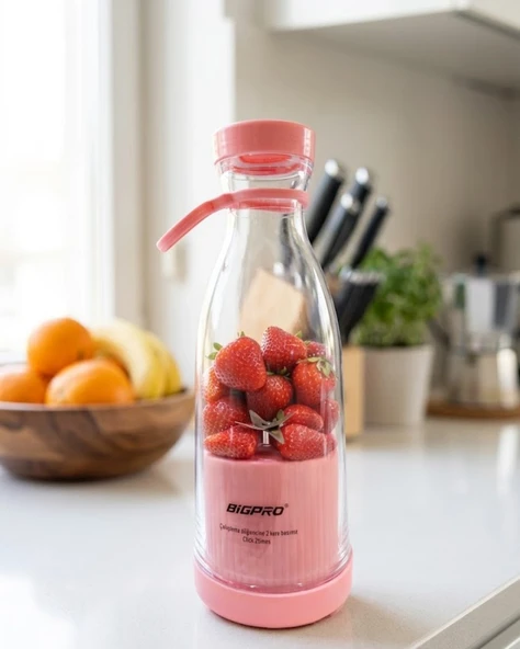 Şarjlı Taşınabilir Blender Usb Kablosuz Smoothie Yapıcı Pratik Kullanım ürün görseli 1