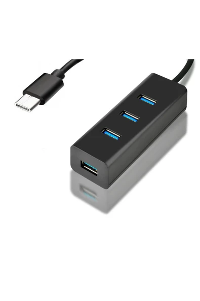 Mettzchrom Telefon Tablet Notebook Type-C USB Çevirici 4 Port USB 3.0 USB Dönüştürücü hub ürün görseli 1