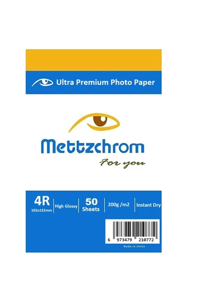 Mettzchrom 10x15cm Epson L3110 L1110 L3150 L3151 L3156 L3060 Uyumlu 50 Adet Fotoğraf Kağıdı 200g ürün görseli 1