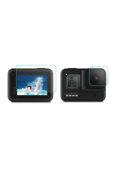 Mettzchrom GoPro Hero 8 için ultra ince cam ekran koruyucu ön arka LCD ekran Lens koruyucu ürün görseli 1