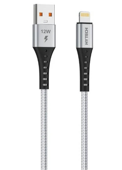 Hytech Hy-X331 1M 2.4A Lightning Silver Gri Data + Şarj Kablosu ürün görseli 1
