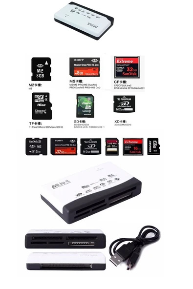 Mettzchrom Çoklu Hafıza kart okuyucu Bütün Kartları okuyan Multi Card Reader ürün görseli 1