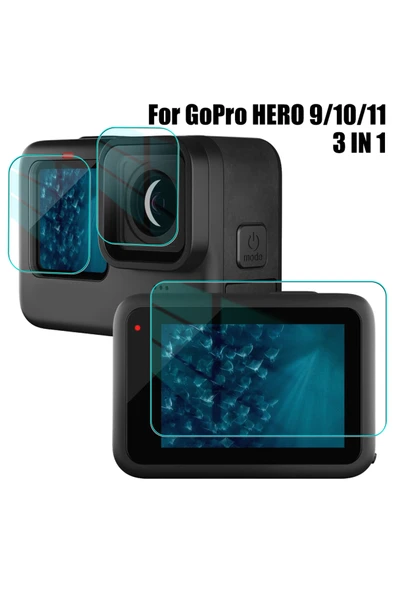 Mettzchrom GoPro Hero 11 10 9 için ultra ince cam ekran koruyucu ön arka LCD ekran Lens koruyucu ürün görseli 1