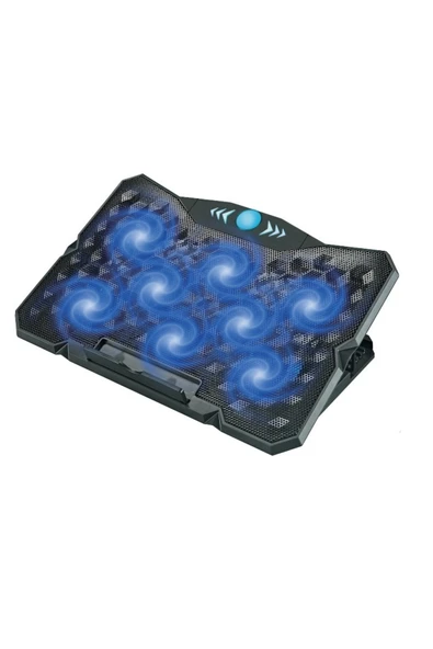 Mettzchrom F8 Plus Gaming Pro Oyuncu Notebook Soğutucu Ledli Ayarlanabilir 8 Fanlı Laptop Soğutucu ürün görseli 1
