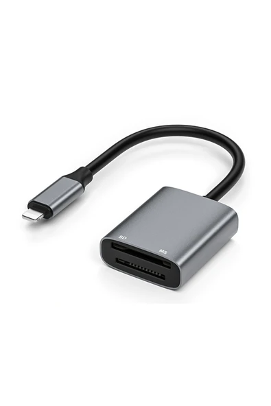 Mettzchrom Sony uyumlu hafıza kart okuyucu Lightning Hafıza Kart Okuyucu Memory Stick pro Duo Sd kart iphone ürün görseli 1