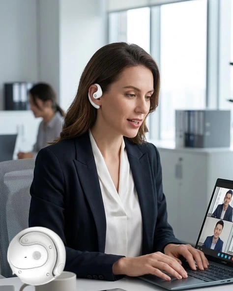 Bluetooth Kulaklık Çift Mikrofonlu Uzun Kullanım Süreli Hızlı Şarj Özellikli ürün görseli 1