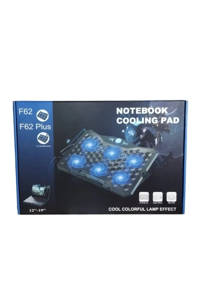 Mettzchrom F62 Plus Gaming Pro Oyuncu Notebook Soğutucu Ledli Ayarlanabilir 6 Fanlı Laptop Soğutucu ürün görseli 1