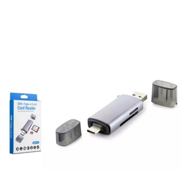 Hadron Hdx7031 Card Reader Usb3.0 + Type-C All In One Gri(Atud-19) ürün görseli 1