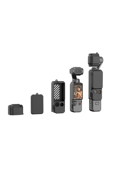 Mettzchrom Dji Osmo Pocket 3 uyumlu Silikon kılıf Koruma Kılıfı soft case 3 parça ürün görseli 1