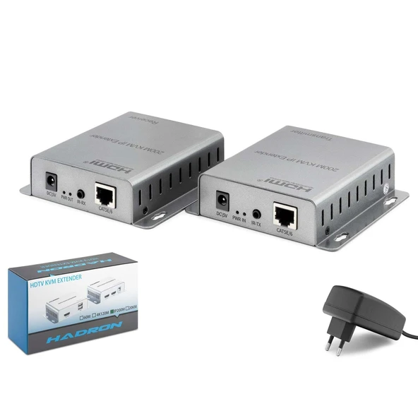 Hadron Hdx1343 Hdmi Kvm Ip Extender 200 M - Gümüş ürün görseli 1