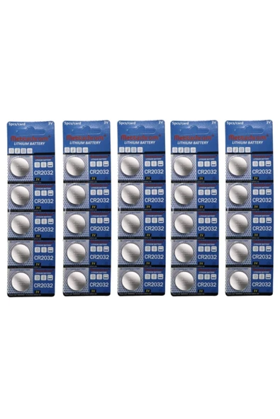 Mettzchrom 25 Adet 3 Volt Cr2032 Lityum Para Pil Dl2032 Bios-kepenk-kumanda Terazi Düğme Lithum Pili ürün görseli 1