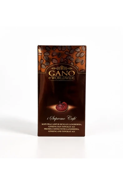 ASELLYA SAĞLIKLI YAŞAM GANO EWORLDWİDE İSUPREMO CAFE GANODERMA, GİNSENG & TONGKAT ALİ İÇERİKLİ PREMİX KAHVE ürün görseli 1