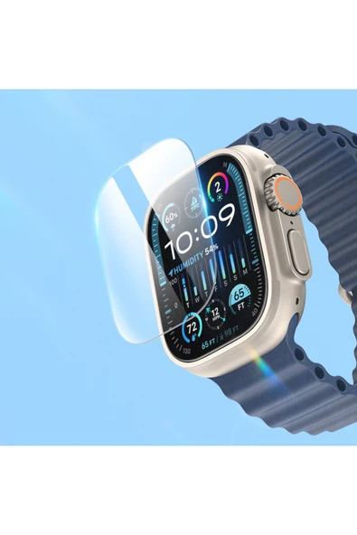 Mettzchrom Watch Ultra 49mm Uyumlu Çizilmez Cam Ekran Koruyucu ( plastik değil ) ürün görseli 1