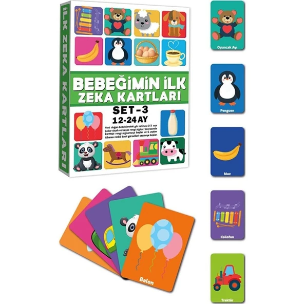 2212 Eğitici Kartlar 12-24 Ay Zeka Kartları  -Dıytoys ürün görseli 1