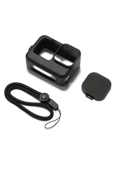 Mettzchrom GoPro 12 uyumlu Silikon Koruma Kılıfı Bileklikli soft case ürün görseli 1