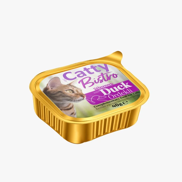 Catty Bistro Mousse Ördekli Yetişkin Kedi Konservesi 40 Gr ürün görseli 1
