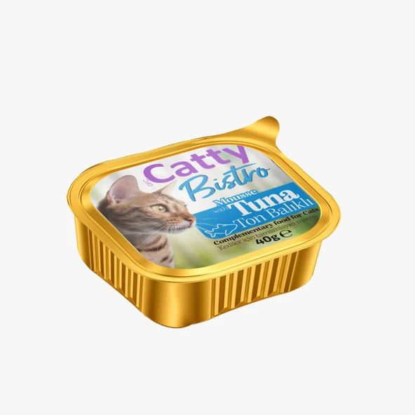 Catty Bistro Mousse Ton Balıklı Yetişkin Kedi Konservesi 40 Gr ürün görseli 1