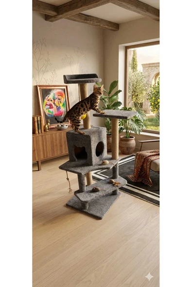 siyah beyaz pati kedi tırmalama ürün görseli 1