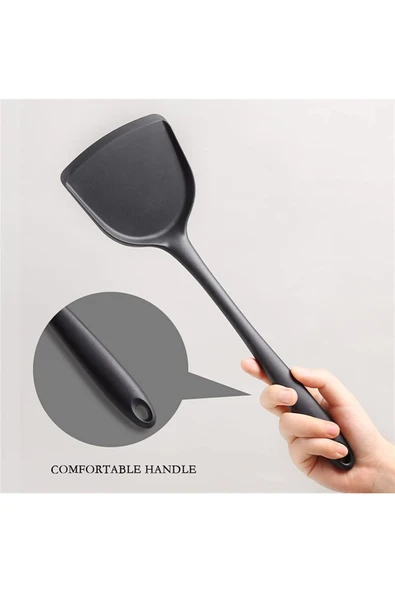 silikon spatula çelik çekirdekli ısıya dayanıklı teflon döküm çizme spatula servis ürün görseli 1