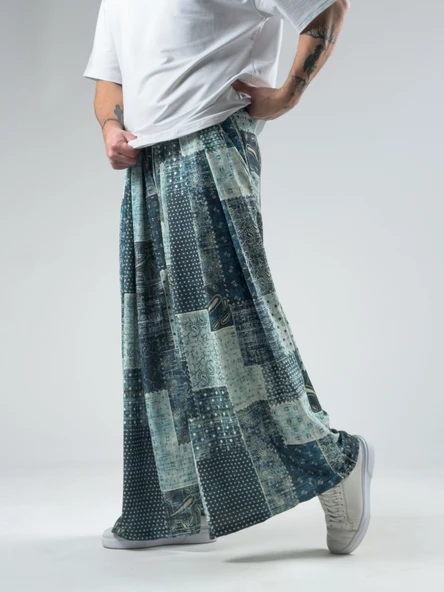Patchwork Erkek Pileli Pantolon COC3019 ürün görseli 1