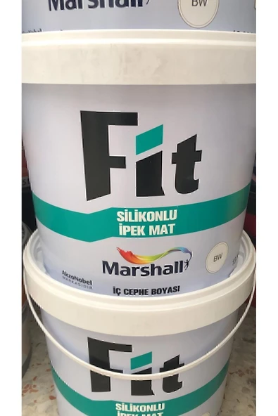 Marshall fit Silikonlu Ipek Mat Silinebilir Iç Cephe Duvar Boyası Renk Beyaz 10Kğ. ürün görseli 1
