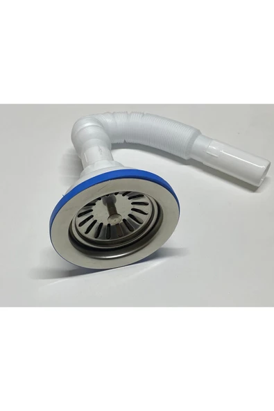 ÖZBEST Körüklü Çöpmak Evye Lavabo Gider Sifonu Geniş Başlı ürün görseli 1