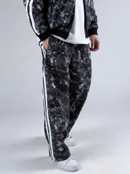 Paraşüt Kumaş Siyah Baggy Pantolon COC3043-1 ürün görseli 1