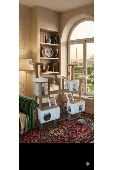 siyah beyaz pati Kedi tırmalama ürün görseli 1