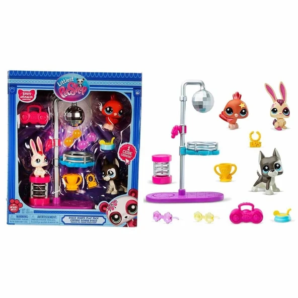 6377 SUN- LİTTLEST PETSHOP MİNİŞLER  DISCO NİGHT  OYUN SETİ ürün görseli 1
