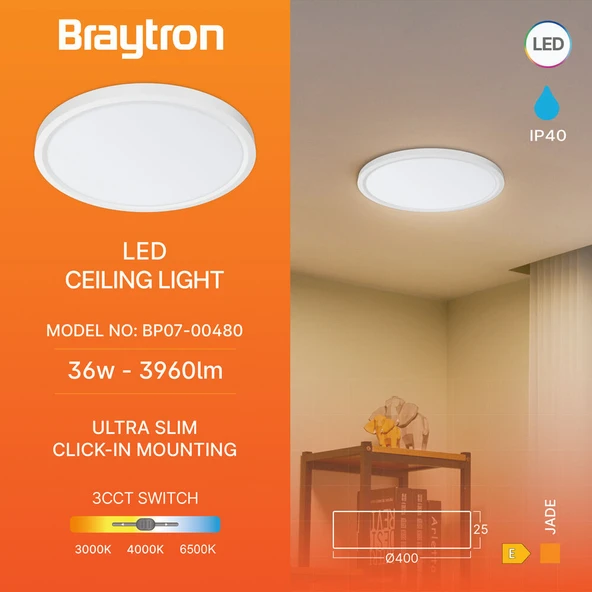 Modern Slim Tasarım Tavan Paneli - 36W LED Avize (Sıcak, Doğal, Soğuk Beyaz) ürün görseli 1