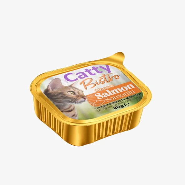 Catty Bistro Mousse Somonlu Yetişkin Kedi Konservesi 40 Gr ürün görseli 1