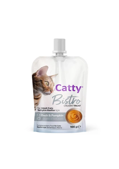 Catty Bistro Ördekli ve Balkabaklı Yetişkin Kedi Krema Ödülü 100 Gr ürün görseli 1