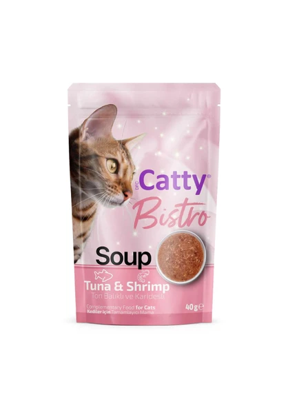 Catty Bistro Ton Balıklı ve Karidesli Kedi Çorbası 40 Gr ürün görseli 1
