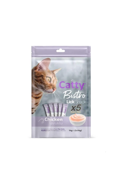 Catty Bistro Tavuklu Kısır Kedi Krema Ödülü 5 x 14 Gr ürün görseli 1