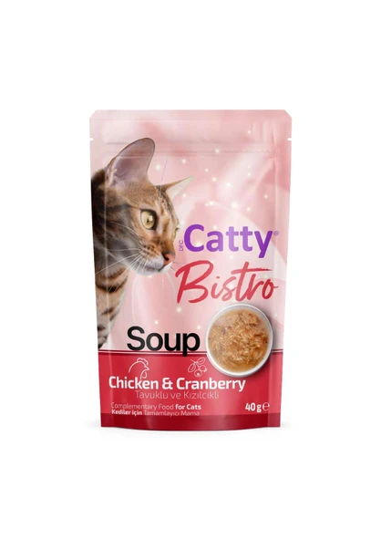 Catty Bistro Tavuklu ve Kızılcıklı Kedi Çorbası 40 Gr ürün görseli 1