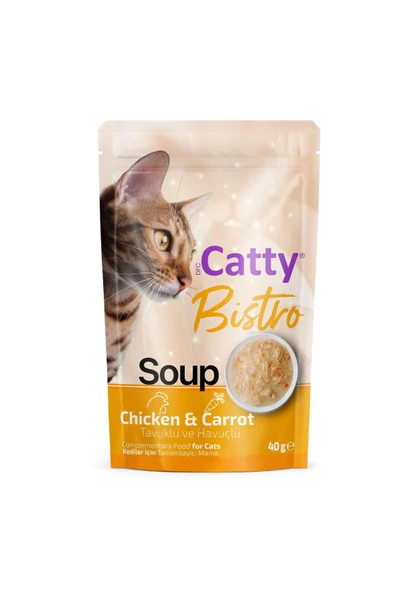 Catty Bistro Tavuklu ve Havuçlu Kedi Çorbası 40 Gr ürün görseli 1