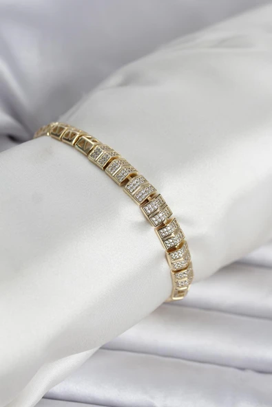 Xuping Zirkon Taşlı Gold Renk Kadın Bileklik ürün görseli 1