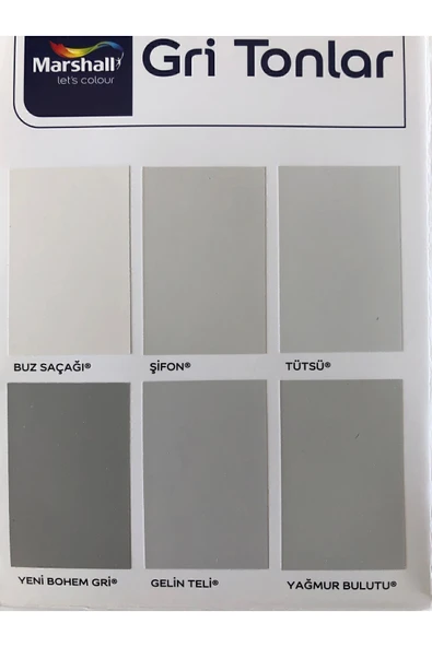 Marshall Fit Silikonlu Ipek Mat Silinebilir Iç Cephe Duvar Boyası Yeni Bohem Gri 20kg ürün görseli 1