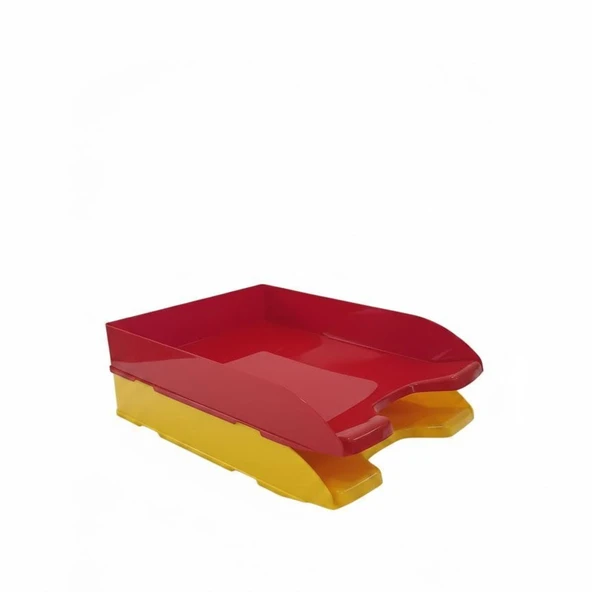 2'li A4 Uyumlu Plastik Evrak Rafı Dayanıklı Masaüstü Belge Düzenleyici 33x25x6 cm ürün görseli 1