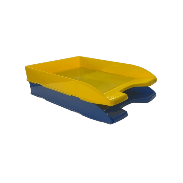 2'li A4 Uyumlu Plastik Evrak Rafı Masaüstü Belge Düzenleyici 33x25x6 cm ürün görseli 1