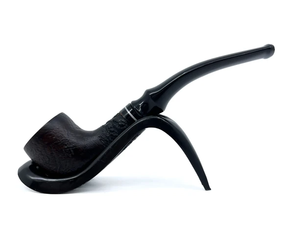 Dapper Half Bent Billiard Briar (Gül Kökü) 9 mm Filtreli El Yapımı Pipo - 3563 ürün görseli 1