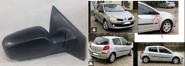 mekanik manuel kuamandalı RENAULT CLİO HB 2007-2009 CLİO HATCHBACK DIŞ DİKİZ AYNASI SAĞ YOLCU TARAFI ürün görseli 1
