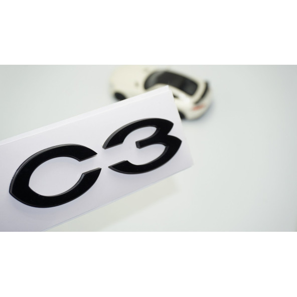 DK Tuning Citroen C3 Picasso 2005-2010 Bagaj Siyah Yazı Logo Amblem ürün görseli 1