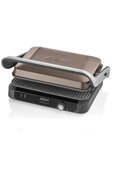 Arzum Tostçu Delux Izgara ve Tost Makinesi 6 Dilim Kapasiteli 1800W Toprak - AR2047 ürün görseli 1